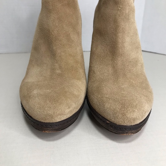 Tan Suede Heeled Ankle Boot - Adrian Antelope - Modern Vintage Size 39 (… - Picture 8 of 15